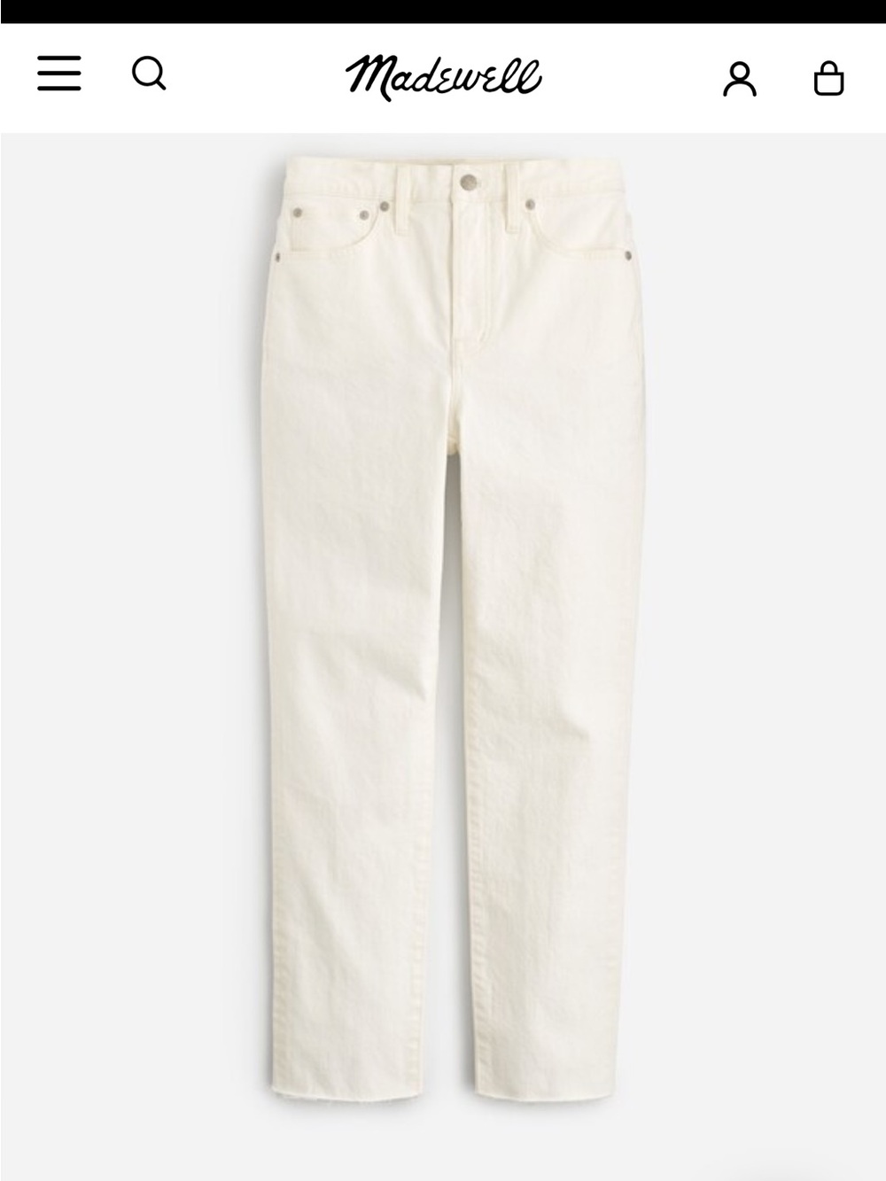 NWT Madewell Vintage High-Rise Jeans 27T